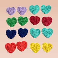 ZSY Personnalisé Crochet Coeurs Applique Brodé Patch Chapeau Décoratif et Sac Vêtements Accessoires