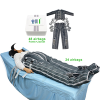Système de pressothérapie professionnel à 48 airbags, 6 modes, compression corporelle complète, chaleur, drainage lymphatique