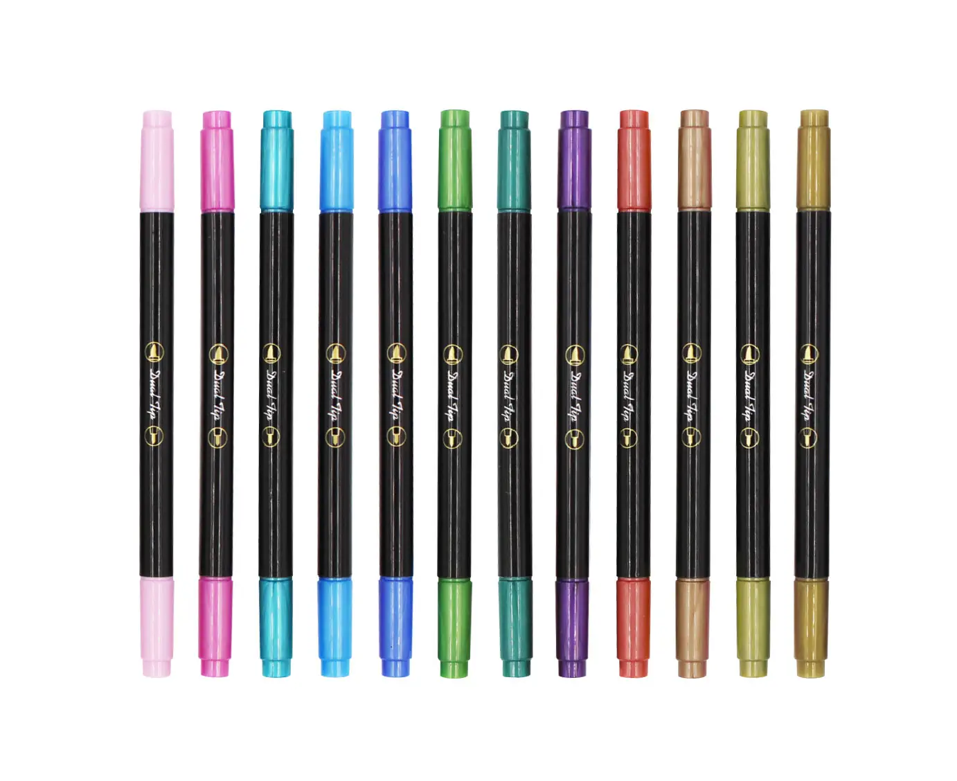 2022 24 Colors Fine Tip Metallic Outline Marker Pens For Gift Card Writing Drawing