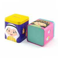 Boîte en fer blanc personnalisée avec couvercle à clipser, pour aliments, café et thé, format rectangulaire ou carré