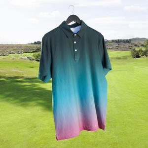 OEM imprimé luxe brodé 88% polyester 12% spandex pas cher logo personnalisé polo de golf premium t-shirts pour hommes - Product Image 6