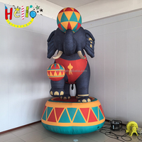 Mascotte gonflable personnalisée, modèle animal, accessoires de cirque, éléphant gonflable géant avec balle pour la performance d'un événement sur scène
