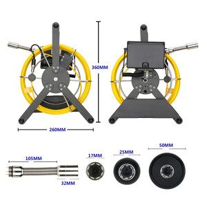 Cámara de Inspección de Alcantarillado de 20 Metros con Cable de 4.8mm, Monitor IPS de 4.3 Pulgadas, Batería de 5600 mAh, Visión Nocturna de 1200TVL, Sensor CMOS, <span class=keywords><strong>Video</strong></span> H.264, 8 LED - Product Image 2