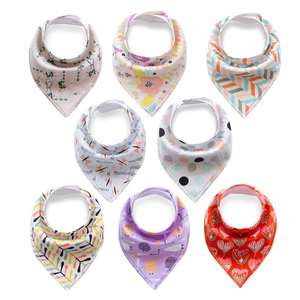 Paquet de 8 Super Absorbant En Coton Imprimé Fleuri <span class=keywords><strong>Bandana</strong></span> Bave Bavoirs De <span class=keywords><strong>Dentition</strong></span> - Product Image 4