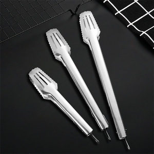 Venta directa de fábrica de pinzas para alimentos de acero inoxidable, pinzas para pan extendidas y gruesas, pinzas para barbacoa, pinzas para carne y alimentos estofados - Product Image 1