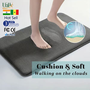 Tapis <span class=keywords><strong>de</strong></span> bain en <span class=keywords><strong>mousse</strong></span> à mémoire <span class=keywords><strong>de</strong></span> forme ultra absorbant, antidérapant, lavable en machine, séchage rapide, motif floral, 40*60 pouces, pour la maison et l'hôtel - Product Image 2