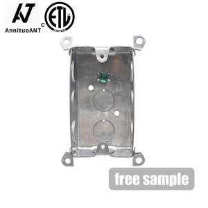 Scatola di giunzione elettrica in metallo <span class=keywords><strong>a</strong></span> singola cavità CETL Listed 4 X 2-1/4 in acciaio zincato con vite di messa <span class=keywords><strong>a</strong></span> terra - Product Image 1