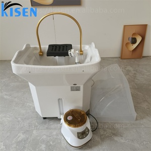 KISEN Évier de lavage de cheveux portable moderne sans tuyauterie pour salon et domicile, idéal pour salle de bain ou salle de sport - Product Image 5