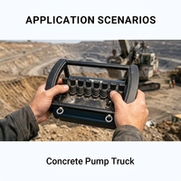 Control Remoto Hidráulico Especial para Camión Bomba de Concreto, Joystick Industrial Resistente al Desgaste para Trabajos de Vertido en Túneles