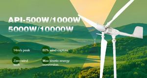 Éolienne horizontale 500W-10KW pour système d'énergie renouvelable hors réseau domestique - Product Image 2