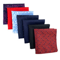 Penjual Terpercaya Tersedia Stok Sapu Tangan Saku Poliester Warna Solid 25cm Elegan untuk Pria, Sapu Tangan Satin untuk Pakaian Malam Model FM