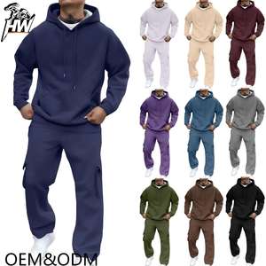 Conjunto Deportivo Casual de Dos Piezas para <span class=keywords><strong>Hombre</strong></span>, Estilo Europeo Americano Vintage, Primavera-Otoño, 100% Algodón, Estampado de Leopardo, con Capucha y Cordón Ajustable - Product Image 1