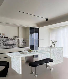 Parete Decorativa di Alta Gamma in Cristallo Naturale Semi-Prezioso e Agata con Retroilluminazione e Piani di Lavoro Traslucidi per Bagno - Product Image 6