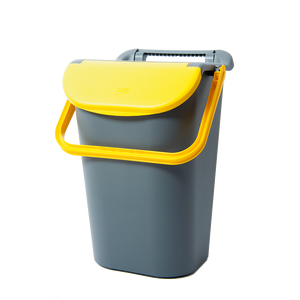 Tower Storage Bucket 40 Lt PP Yellow with <b>Lids</b> and Locking Handle Indoor/Outdoor Waste <b>Bin</b> - Product Image 1