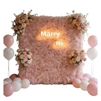 Décoration de toile de fond de mariage élégante en gaze drapée rose rêveuse pour fête d'anniversaire et baby shower
