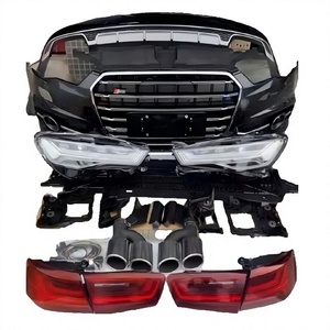 Kit carrosserie pour Audi A6 C7, nouveaux phares et feux arrière en plastique, découpes de pare-chocs, feux antibrouillard - Accessoires automobiles - Product Image 2