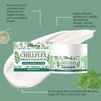 Crème de soulagement des douleurs articulaires et musculaires à base de plantes CHILLFLEX |   Soulage instantanément les douleurs articulaires et musculaires, contient de l'extrait de menthe poivrée