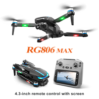 Drone RC RG806MAX avec écran de contrôle, photographie aérienne, moteur brushless, évitement d'obstacles pour enfants