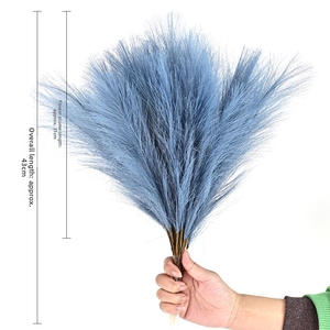 G213 Herbe de la <span class=keywords><strong>Pampa</strong></span> Artificielle Légère et Moelleuse Effet Roseau 43cm pour Remplissage de <span class=keywords><strong>Vase</strong></span>, Décoration Bohème pour la Maison, Composition Florale - Product Image 3
