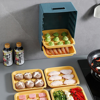 Supports de rangement de cuisine multicouches en plastique PP injecté de haute qualité, écologiques, durables et adaptés aux aliments, pour assiettes à collation