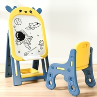 Tableau magnétique effaçable en plastique pour enfants, support d'écriture et tableau blanc pour la maison et la maternelle