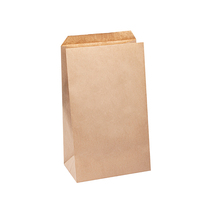 Sac d'emballage pour en-cas, sacs en papier artisanal en noix de coco pour le pain, sacs en papier kraft résistant à la graisse pour aliments avec taille personnalisée