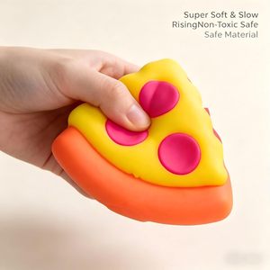 Cute Pizza Fidget <b>Toy</b> TPE Soft Sensory Squishy For Kids 5 To 7 Years Unisex <b>Desk</b> Decor - Product Image 3