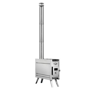 Stufa <span class=keywords><strong>a</strong></span> <span class=keywords><strong>legna</strong></span> pieghevole portatile per tenda invernale, da interno ed esterno, per campeggio e backpacking, con vetro - Product Image 4