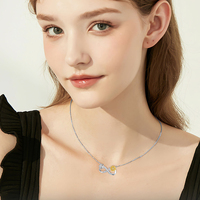 Collier Sunflower Infinity en argent sterling 925 You Are My Sunshine