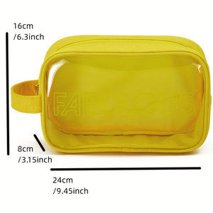 กระเป๋าเครื่องสำอางพีวีซีพกพาได้, กระเป๋าเก็บของกันน้ำความจุขนาดใหญ่สำหรับเดินทางใช้ในชีวิตประจำวัน - Product Image 4