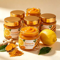 Crème pour le visage au curcuma, crème hydratante éclaircissante à la vitamine C pour les taches brunes, les marques d'acné, anti-âge