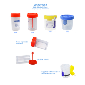 Gobelet à urine <span class=keywords><strong>jetable</strong></span> en PP avec couvercle à clip, récipient à échantillons biodégradable et écologique pour tests de diagnostic médical - Product Image 5