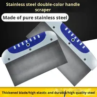 Tôle industrielle atomique Tôle d'acier grise Pelle à peinture en aérosol Grattoir à mastic pour voiture Manche en plastique Lame en acier inoxydable pour