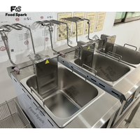 Friteuse à poulet 14L, cylindre unique, élévateur, friteuse électrique professionnelle, friteuse commerciale