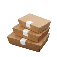 Boîtes d'emballage alimentaire de restaurant de qualité alimentaire personnalisées en usine Boîte en papier kraft Boîte à emporter kraft