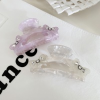 Bemay Nouvelle Pince à Cheveux Faite à la Main 9,5 cm Nœud Papillon Strass Violet Blanc Acétate pour Femme Quotidienne Douce Polyvalente Tresse Pince Requin