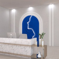 Papier Peint Mural pour Mur de Fond de Salon de Beauté, Image de Logo Caisse pour Salon de Soins Esthétiques et d'Onglerie