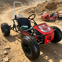 Go-Kart Todoterreno Monoplaza de 4 Tiempos con Motor de Gasolina de 212cc y Estructura de Acero Resistente