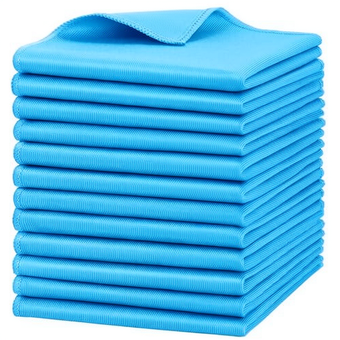 Wholesale Reusable Microfiber Cleaning Cloths for Cleaning Windows Glasses Mirrors Screens Stainless Steel 16x16inch