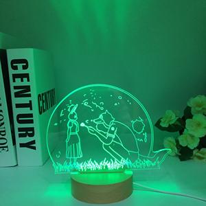 โคมไฟโต๊ะข้างเตียงทำจากไม้ลายการ์ตูน <span class=keywords><strong>beastars</strong></span> อนิเมะ LED <span class=keywords><strong>beastars</strong></span> สำหรับตกแต่งห้องนอน nightlight ของขวัญวันเกิดเด็ก - Product Image 4