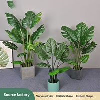 Plante artificielle Monstera en pot KH pour la décoration intérieure, le bureau, les mariages, la décoration de la maison, plantes artificielles, arbre en plastique