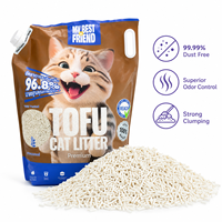 Litière pour chat en tofu agglomérante, écologique, biodégradable, sans poussière, 20L, qualité supérieure, à base de maïs, pour vente en gros