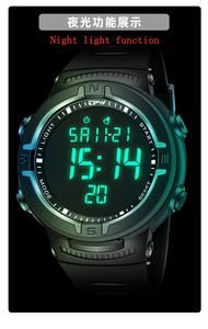Waterdichte digitale polshorloge voor heren met groot scherm LCD-display ABS-behuizing Alarmfunctie voor sportgebruik Reloj - Product Image 5