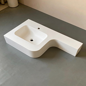 Comptoir de salle de bain intégré en DuPont Corian sur mesure pour salles de bain, hôtels, gîtes – Personnalisation de <span class=keywords><strong>meuble</strong></span>-lavabo et de <span class=keywords><strong>vasque</strong></span> - Product Image 4