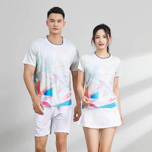 Custom OEM Unisex Dagelijkse Sportkleding T-shirt Vochtregulerend Lichtgewicht Trainings Badminton Tennis Shirt voor Sportactiviteiten - Product Image 1
