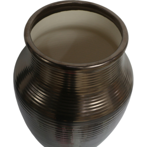 Vaso in Ceramica Scanalato Alto con Profilo Arrotondato, Vaso Decorativo per Fiori per Soggiorno e Arredamento Casa - Product Image 4