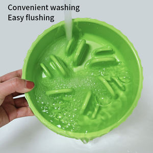 Grosir Pabrik Logo khusus plastik tidak tumpah mangkuk makanan anjing mangkuk pengumpan lambat hewan peliharaan - Product Image 6