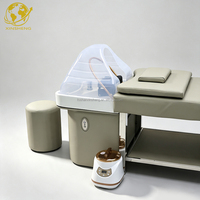 Lit de lavage de cheveux ergonomique moderne et portable avec système de circulation d'eau pour salon de beauté, hôtel et usage domestique