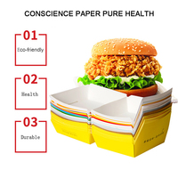 Lipack-caja de embalaje de alimentos Kfc Eco, caja de papel blanco para hamburguesas