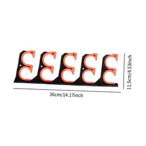 Support mural pour cannes à pêche en plastique, support de garage, supports réglables, organisateur d'équipement, support multi-cannes à pêche - Product Image 6